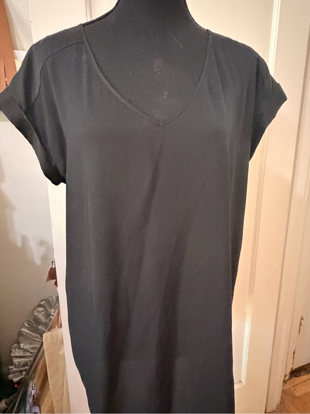 Express Classic Women's V-Neck Blouse- Black
